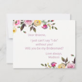 甘いバラの水の色は私の花嫁になる 招待状 (裏面)