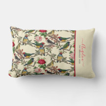 甘いバラヴィンテージ鳥類とバラパターン