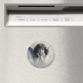 甘いバラ色の生意気なヴィンテージ天使が雲に マグネット (インサイチュ (食洗機))