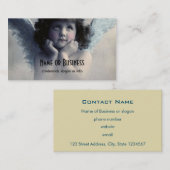 甘いバラ色の生意気なヴィンテージ天使が雲に 名刺 (正面/裏面)