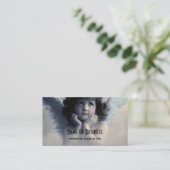 甘いバラ色の生意気なヴィンテージ天使が雲に 名刺 (スタンド正面)