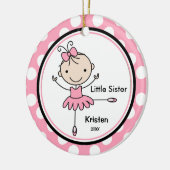 甘いバレリーナの妹のクリスマスのオーナメント セラミックオーナメント (左)