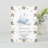 甘いバレリーナ月、赤ちゃんシャワー 招待状 (スタンド正面)