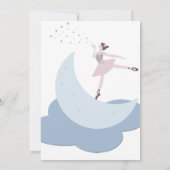 甘いバレリーナ月、赤ちゃんシャワー 招待状 (裏面)