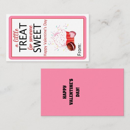 甘いバレンタインのカードを少しおごる エンクロージャーカード (正面/裏面)