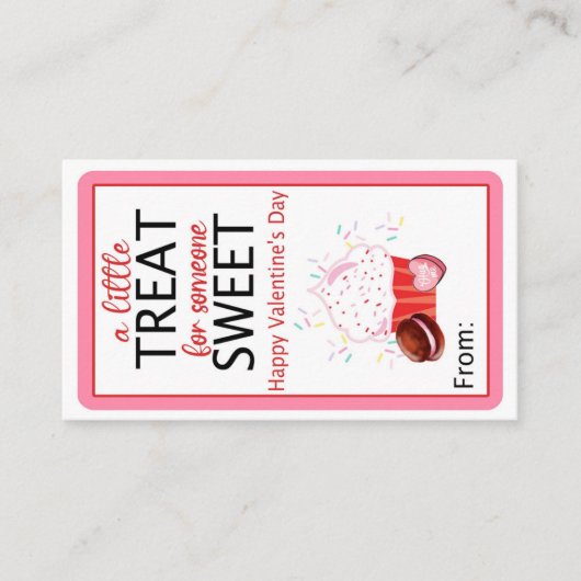 甘いバレンタインのカードを少しおごる エンクロージャーカード (正面)