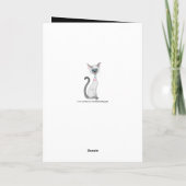 甘いバレンタインの気持ち猫は名刺を加えます シーズンカード (裏面)