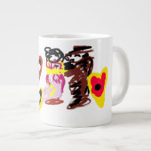 甘いバレンタインデーの人形 ジャンボコーヒーマグカップ (正面右)