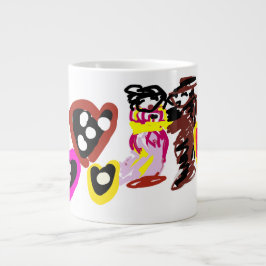 甘いバレンタインデーの人形 ジャンボコーヒーマグカップ