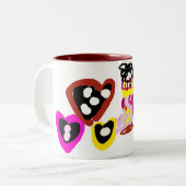 甘いバレンタインデーの人形 ツートーンマグカップ (正面左)
