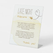 甘いバンブルビーベイビーシャワー深夜おむつ 台座サイン (正面)