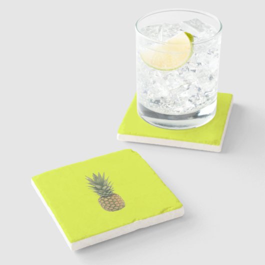 甘いパイナップル ストーンコースター (横)