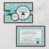甘いパイ名刺のターコイズ 名刺 (正面/裏面)