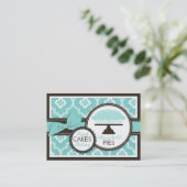 甘いパイ名刺のターコイズ 名刺 (スタンド正面)