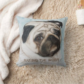甘いパグの子犬 クッション (ブランケット)