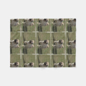 甘いパグ犬 フリースブランケット (正面(横))