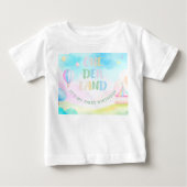 甘いパステルワンダーランド水彩1歳誕生日 ベビーTシャツ (正面)