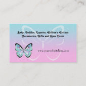 甘いパステル調の蝶名刺 名刺 (裏面)