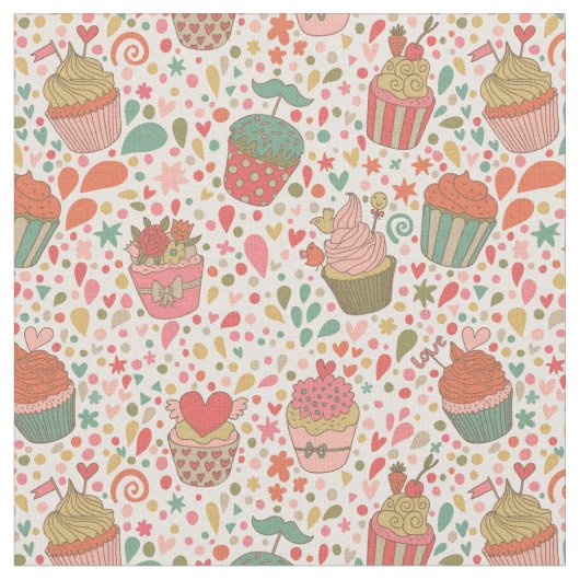 甘いパターン ファブリック (クローズアップ)