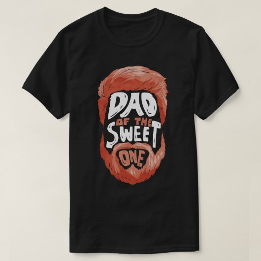甘いパパの一ひげの髭 Tシャツ (デザイン正面)