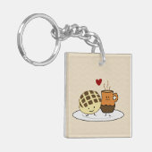 甘いパンのココア鍋のdulceのメキシコ人の外耳 キーホルダー (正面左)