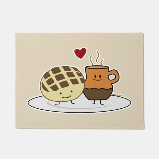 甘いパンのココア鍋のdulceのメキシコ人の外耳 ドアマット (正面)