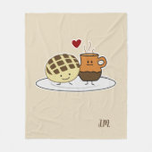 甘いパンのココア鍋のdulceのメキシコ人の外耳 フリースブランケット (正面)