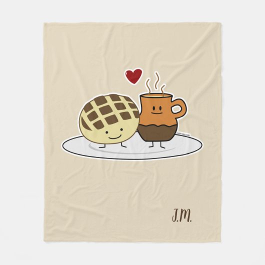 甘いパンのココア鍋のdulceのメキシコ人の外耳 フリースブランケット (正面)