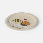 甘いパンのココア鍋のdulceのメキシコ人の外耳 ペーパープレート (アングル)