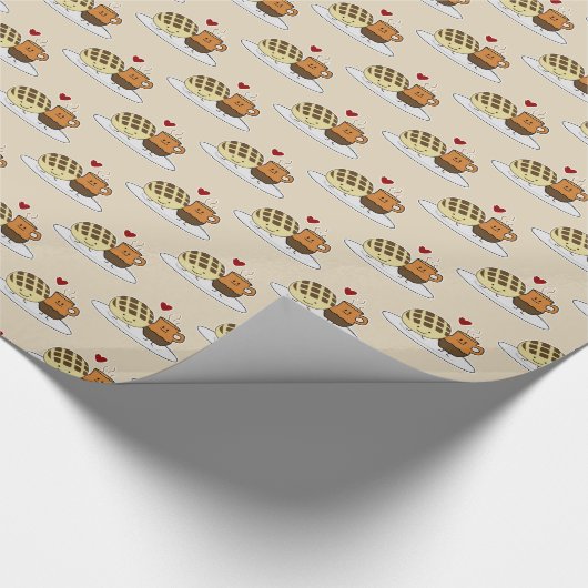 甘いパンのココア鍋のdulceのメキシコ人の外耳 ラッピングペーパー (角)