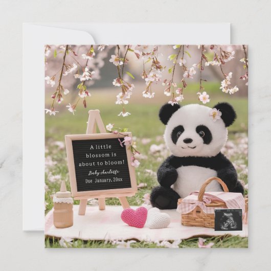 甘いパンダと花の妊娠の発表 シーズンカード (正面)