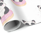 甘いパンダパターン ラッピングペーパー (ロールコーナー)