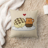 甘いパン熱チョコレートパンdulceメキシコのコンチャ クッション (ブランケット)