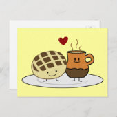 甘いパン熱チョコレートパンdulceメキシコのコンチャ ポストカード (正面/裏面)