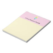 甘いパーソナライズされた人生ピンクの黄色いポップス ノートパッド (回転)
