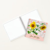 甘いヒマワリパーソナライズされた ノートブック (内部)