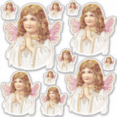 甘いビクトリアンエンジェルの手の輪郭 シール (正面)