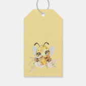 甘いビーのまわりに赤ちゃんシャワー ギフトタグ (裏面)