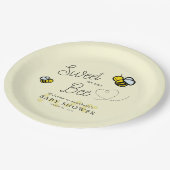 甘いビーイエローベビーシャワー ペーパープレート (アングル)