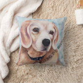 甘いビーグルの子犬 クッション (ブランケット)