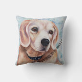 甘いビーグルの子犬 クッション (裏面)