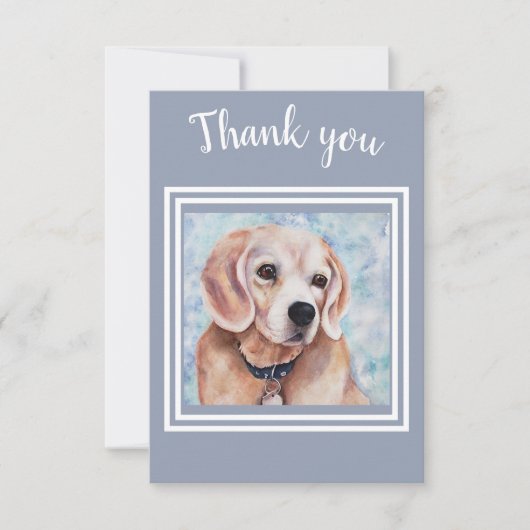 甘いビーグルパピーありがとう サンキューカード (正面)