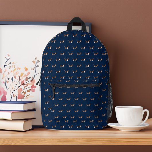 甘いビーグル犬のパタパーソナライズされたーン プリントバックパック