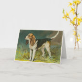 甘いビーグル犬のプリントとのかわいい犬の挨拶 カード (黄色い花)