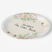 甘いビービーのまわりにシャワー ペーパープレート (アングル)