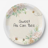 甘いビービーのまわりにシャワー ペーパープレート (正面)