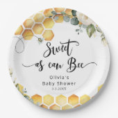 甘いビービーのまわりにシャワー ペーパープレート (正面)