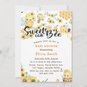 甘いビーベイビーシャワーイエロー 招待状 (正面)