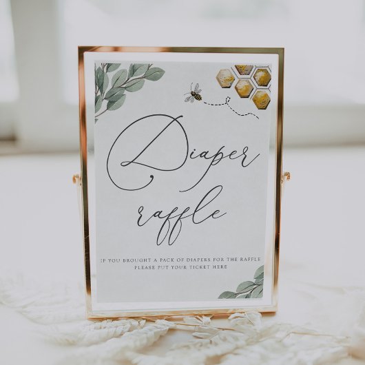 甘いビーユーカリおむつラッフルサイン ポスター