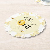 甘いビー1ビー最初の誕生日 ペーパーコースター (アングル)